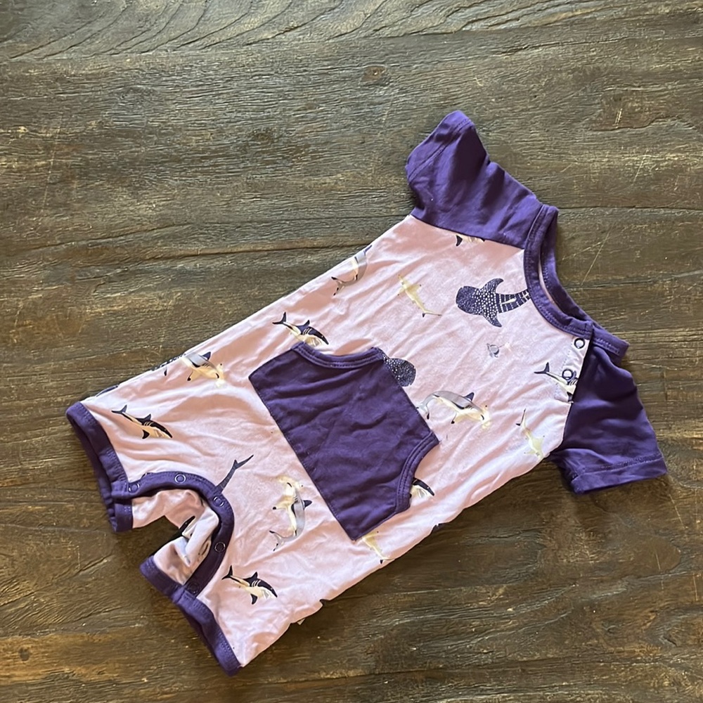 Kyte BABY Shortall Shark 6-12 mos.
